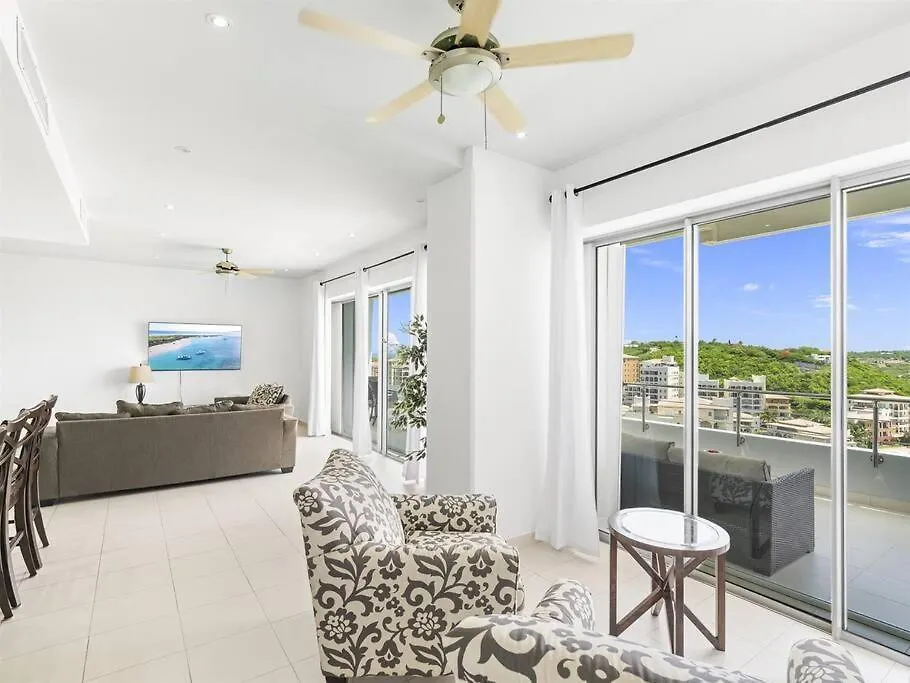 Breathtaking Lagoon Views At Blue Residence Cupecoy  Apartment