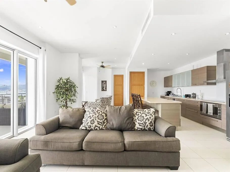 Breathtaking Lagoon Views At Blue Residence Cupecoy  Apartment
